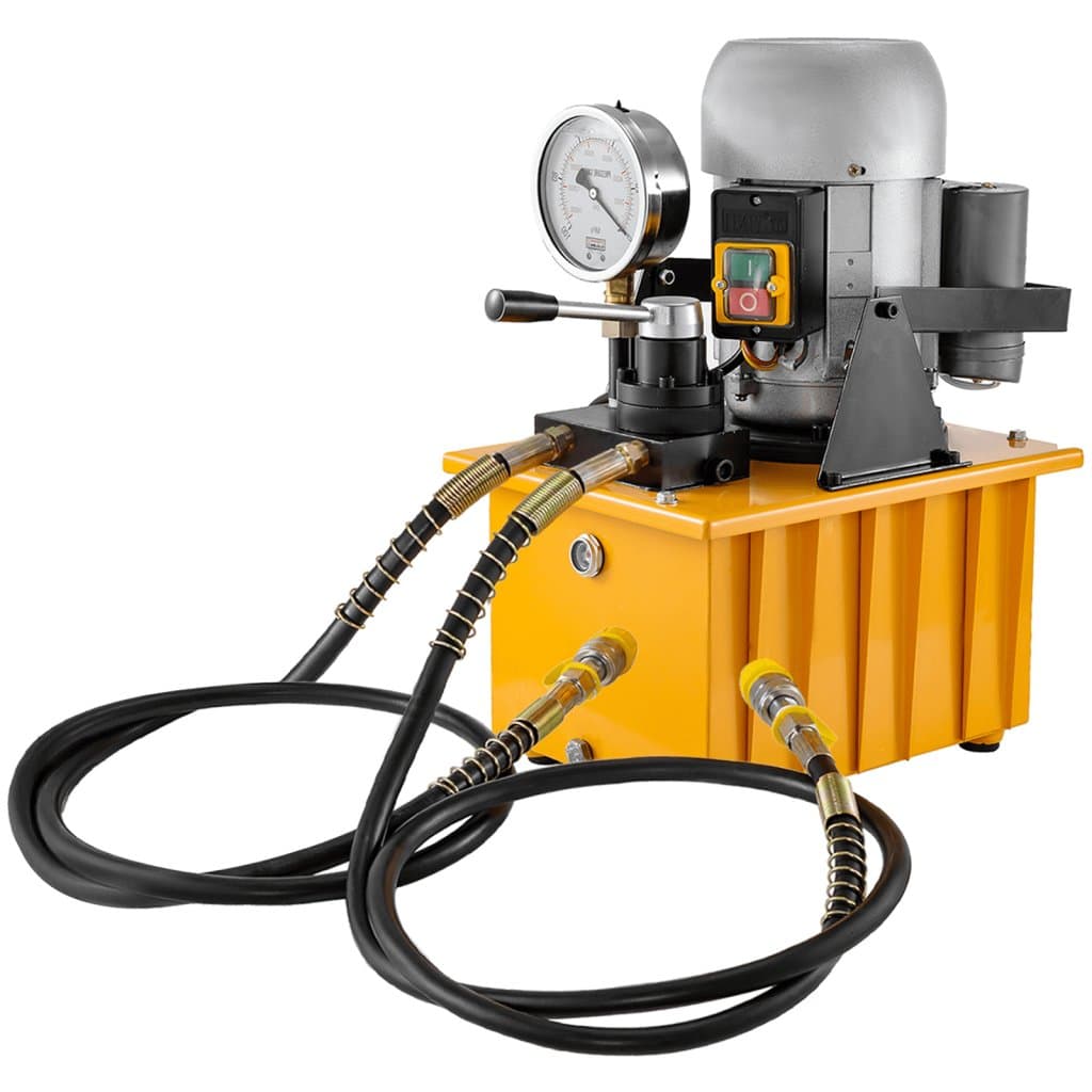 Pompa hydrauliczna z napędem elektrycznym 750 W i zaworem ręcznym 10152 PSI, pompa hydrauliczna z napędem elektrycznym, dwustronnego działania, duża prędkość, zbiornik oleju 8 l