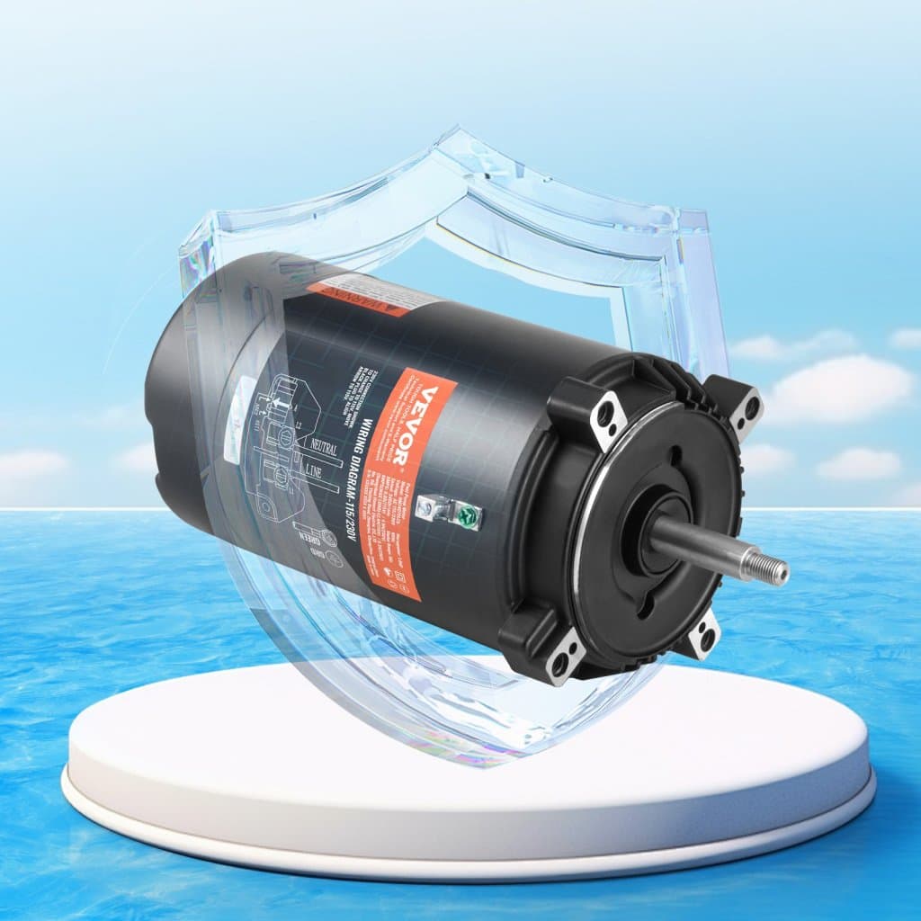 1HP motor bazénového čerpadla 115/230V 9,8/4,9A 56J 3450 ot./min. Kondenzátor 90μF/250V