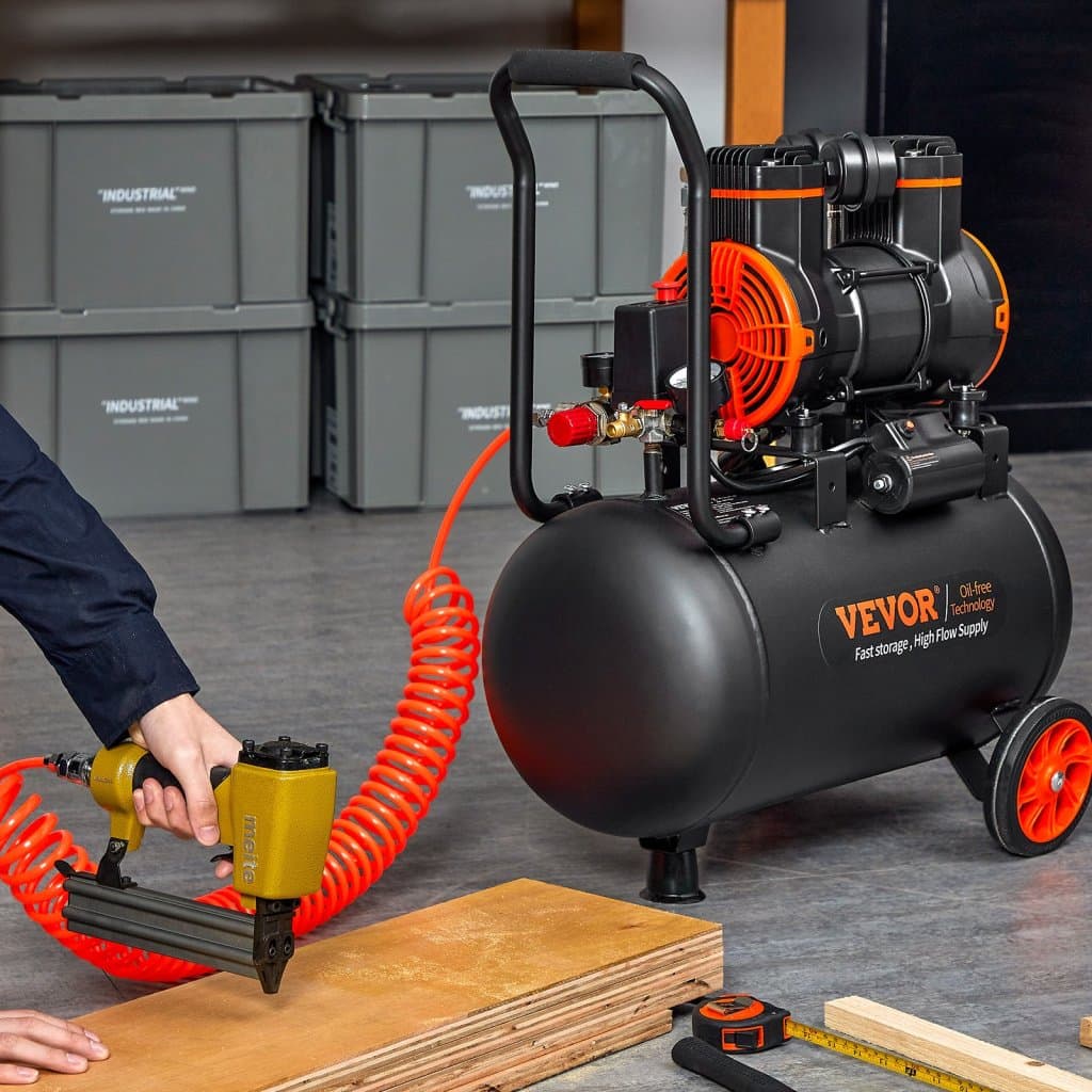 Kompresor powietrza 1800 W 90 PSI 70 dB Ultra cichy Bezolejowy