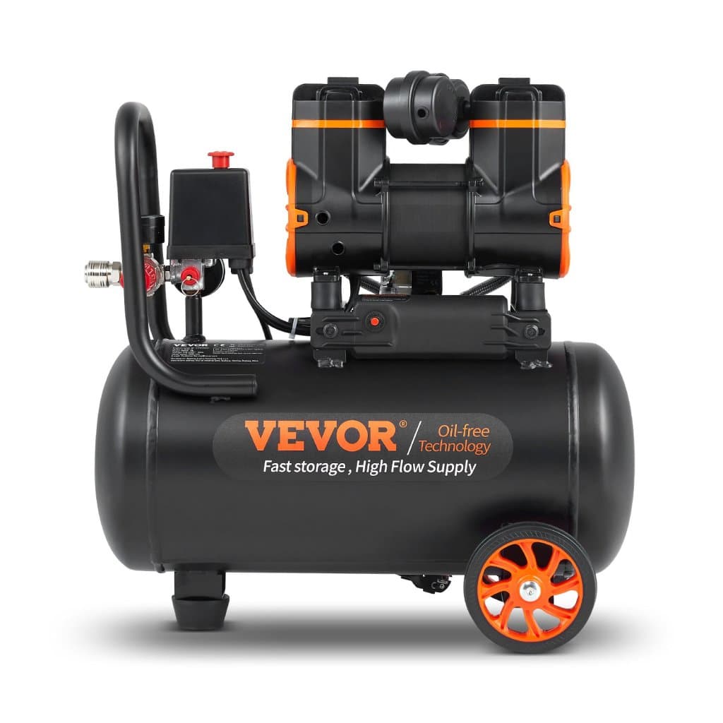Kompresor powietrza 900 W 90 PSI 70 dB Ultra cichy Bezolejowy