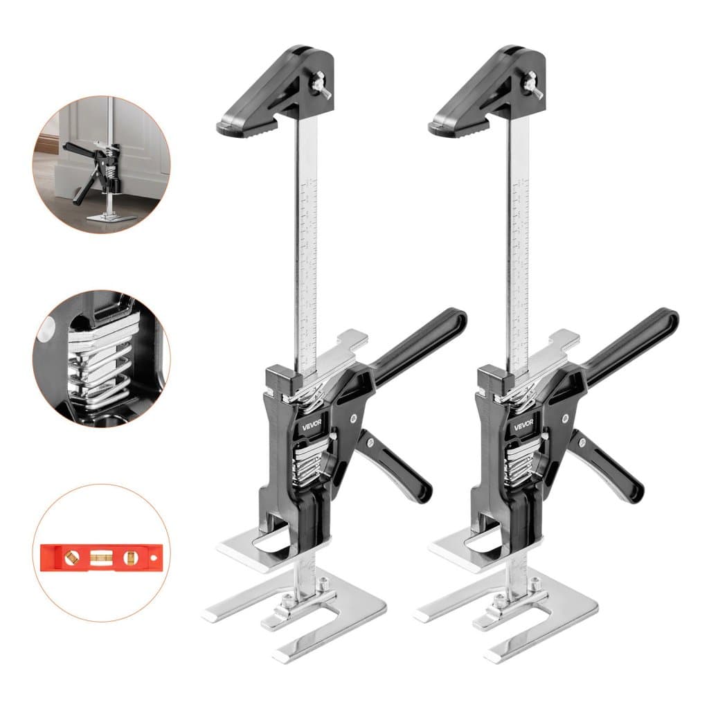 Podnośnik ramieniowy oszczędzający pracę, 2 szt., udźwig 150 kg, skok do 250 mm, czarny