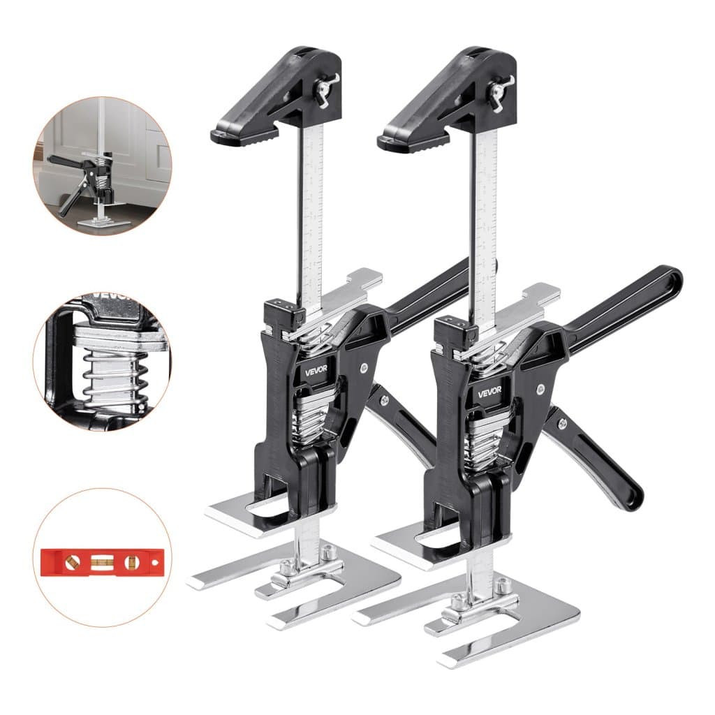 Podnośnik ramieniowy oszczędzający pracę, 2 szt., udźwig 150 kg, skok do 180 mm, czarny