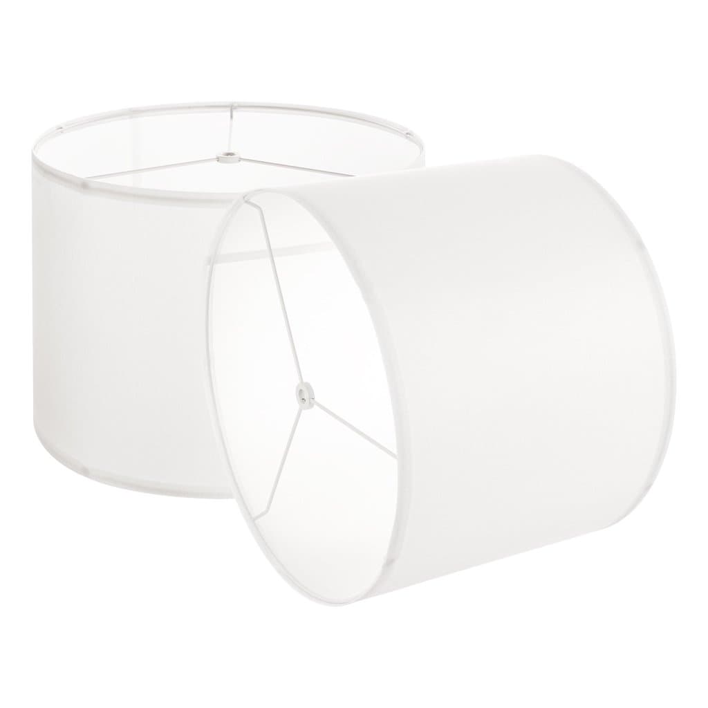Komplet 2 kloszy do lamp bębnowych 33 x 33 x 25 cm, klosz średni okrągły (jasnobiały)