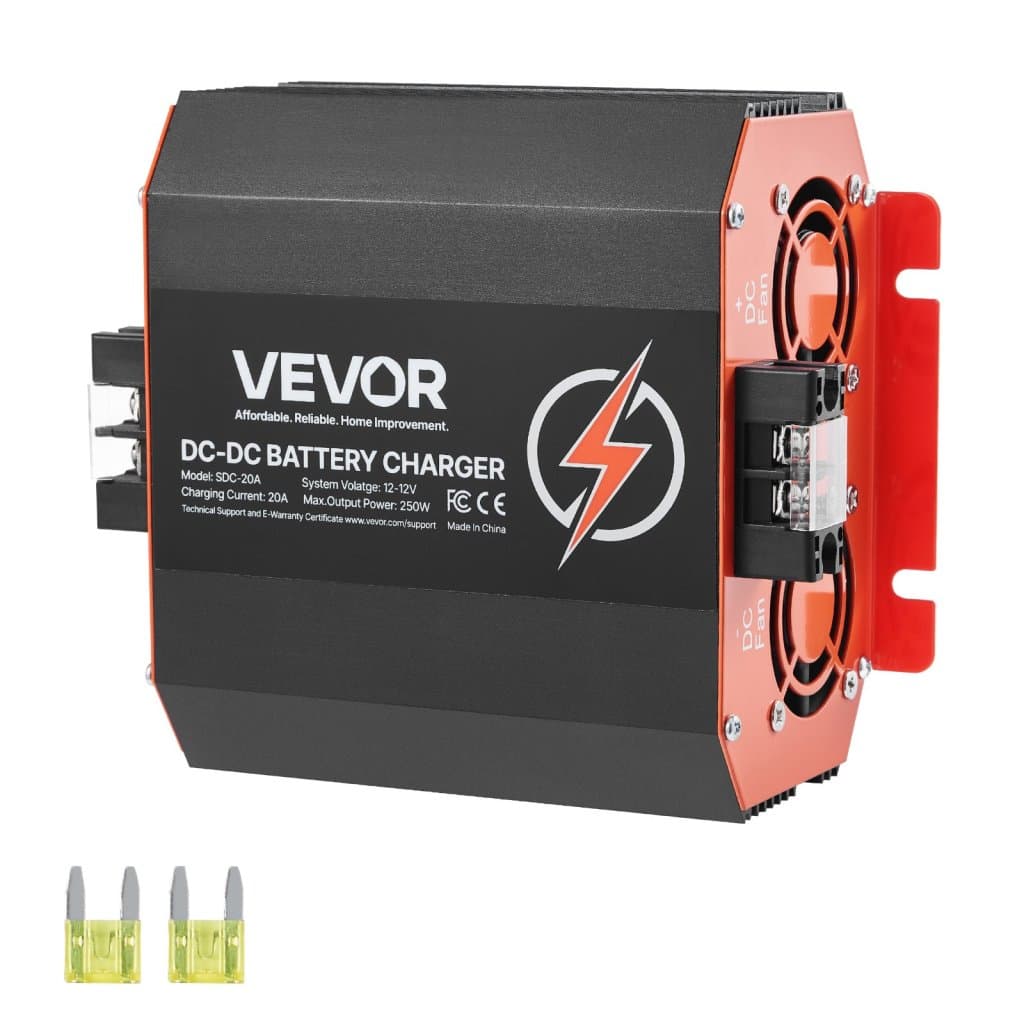 Ładowarka DC-DC 12V 20A, ładowarka akumulatorów 250W do akumulatorów ołowiowych, litowych AGM