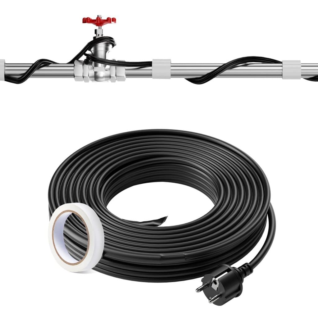 Samoregulujący kabel grzejny do rur 18,3 m 16,4 W/m Taśma grzewcza z termostatem
