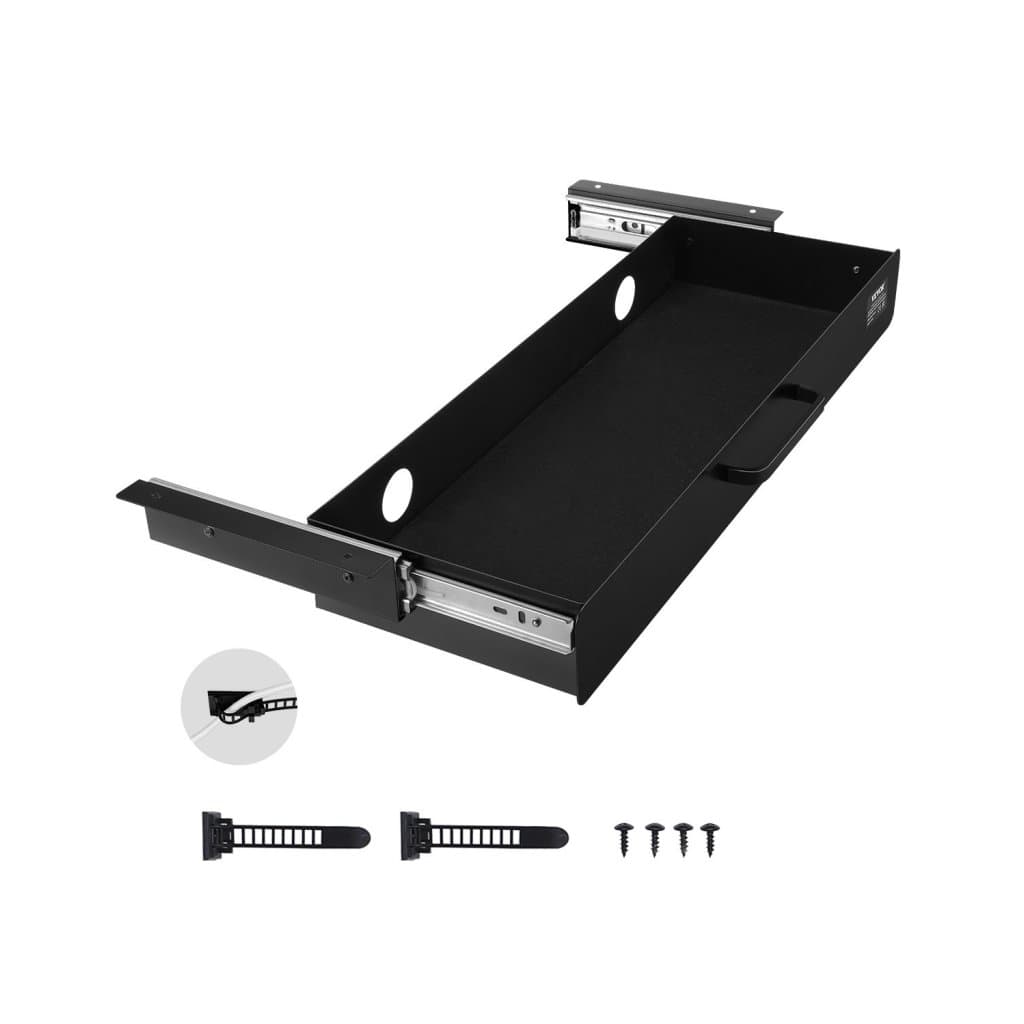 Organizer pod biurko 58 cm z wysuwaną szufladą, oszczędzający miejsce, do domowego biura