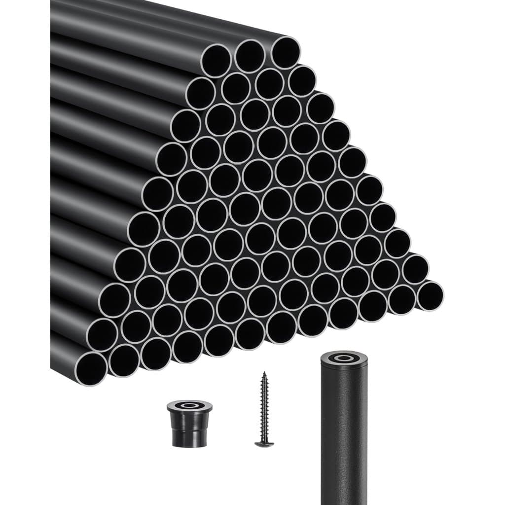 Balustrady schodowe, opakowanie 101 sztuk, aluminiowe trzpienie o średnicy 36 cali ze śrubami/nakrętkami kulowymi