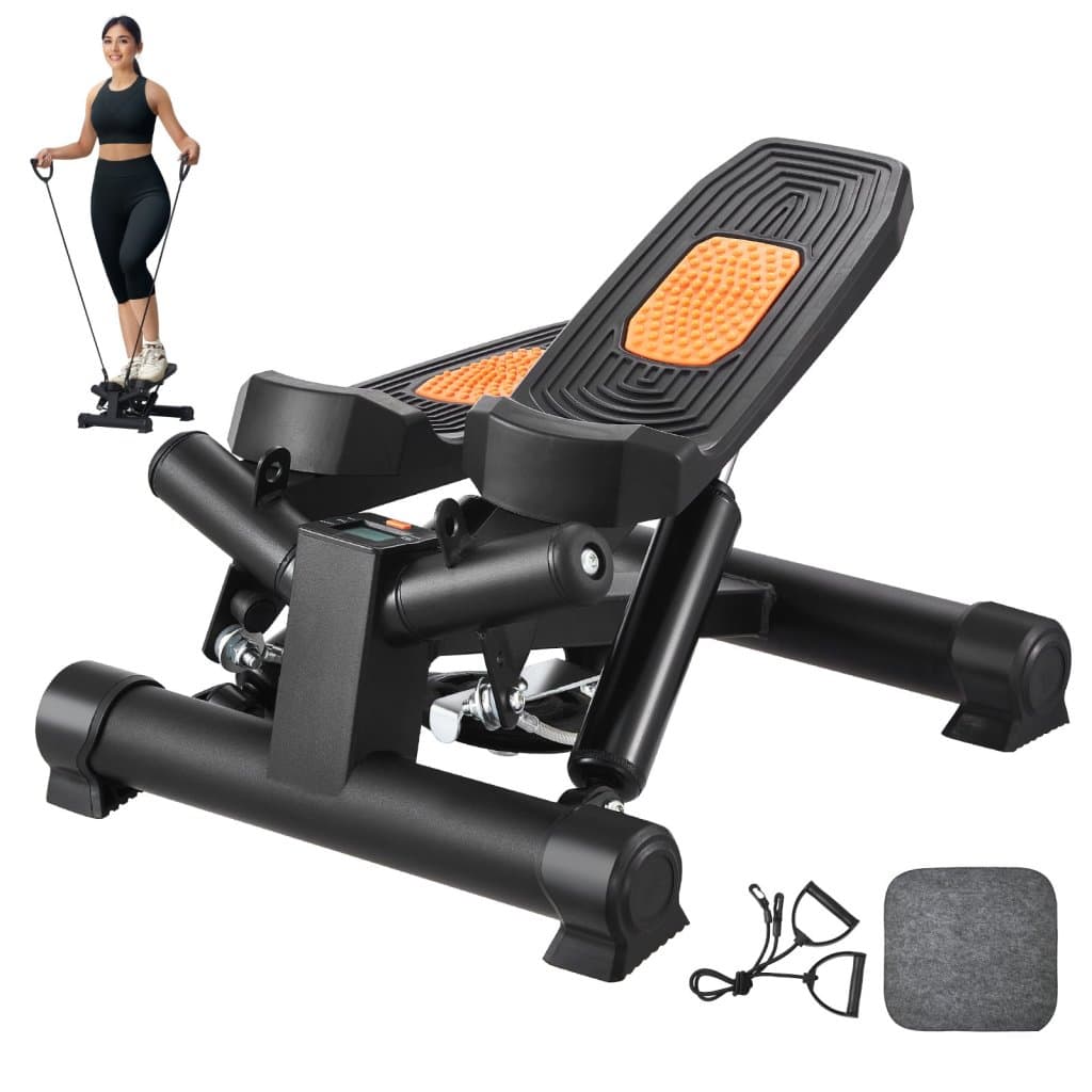 Mini stepper obrotowy do ćwiczeń w domu z taśmą oporową