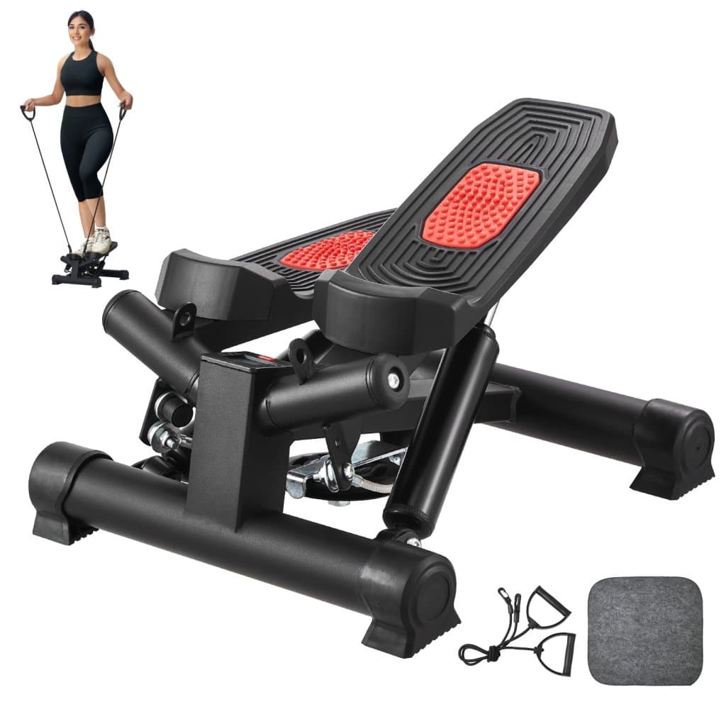 Mini stepper obrotowy do ćwiczeń w domu z taśmą oporową