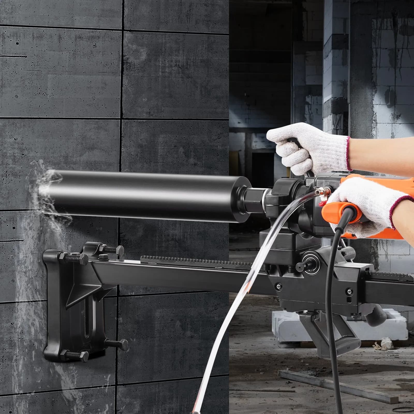 Wiertnica rdzeniowa 2,03-18 cm o mocy 2600 W, ręczna i stojąca