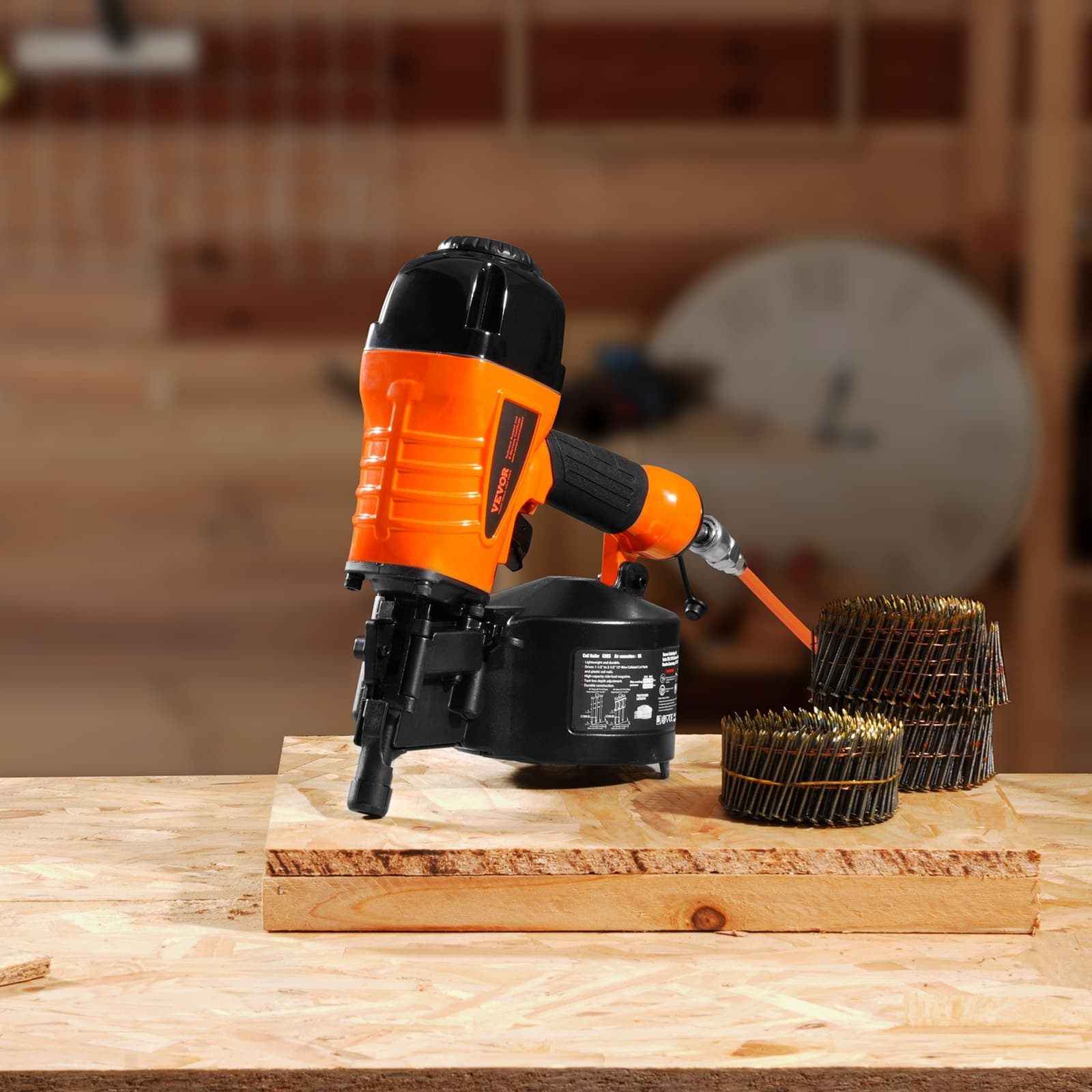 Gwoździarka pneumatyczna do sidingu CN65 Coil Siding Gun o kącie 1-1/4" do 2-1/2" i kącie 15 stopni