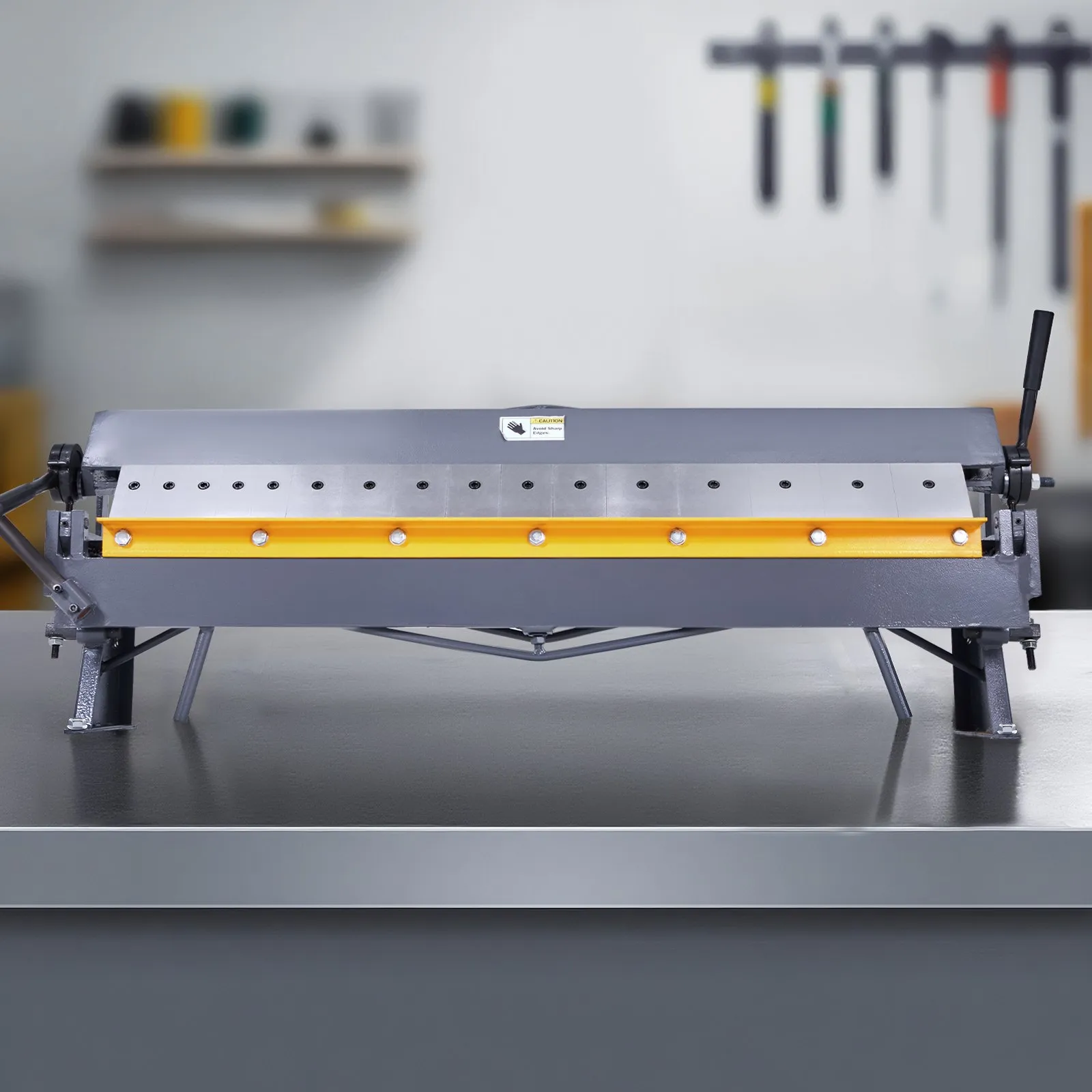 Prasa krawędziowa, szerokość gięcia 1270 mm, zakres gięcia stali miękkiej 16, regulacja 0-135 stopni, giętarka do metalu z 16 palcami, wytrzymała aluminiowa zaginarka do precyzyjnego gięcia