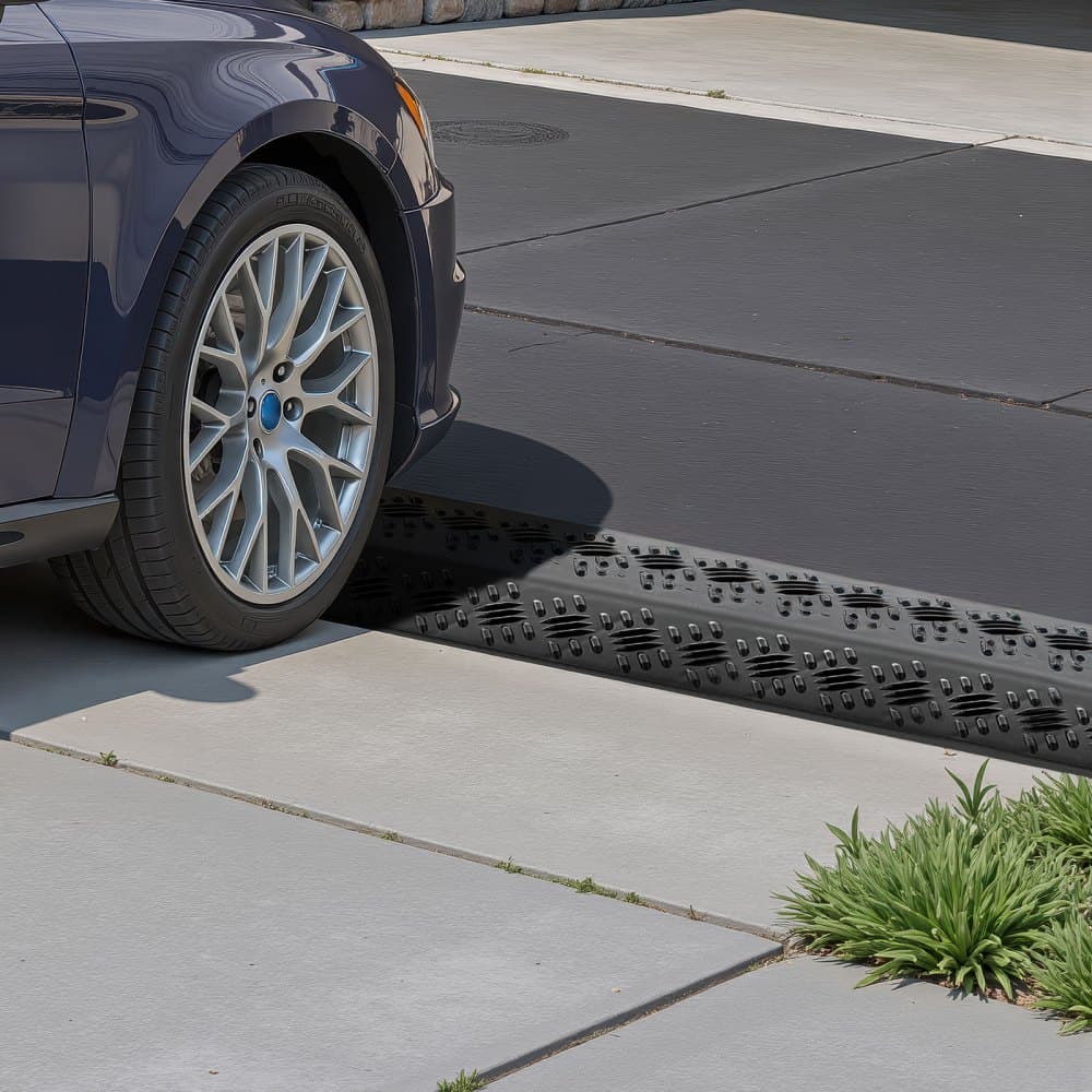 Osłona kabla Drop Over, nośność 7938 kg/oś, wytrzymała rampa ochronna na przewód kablowy, osłona przewodu podłogowego, do miejsc o dużym natężeniu ruchu pieszych, do użytku wewnątrz i na zewnątrz, do domu, biura, magazynu, opakowanie 2 szt.