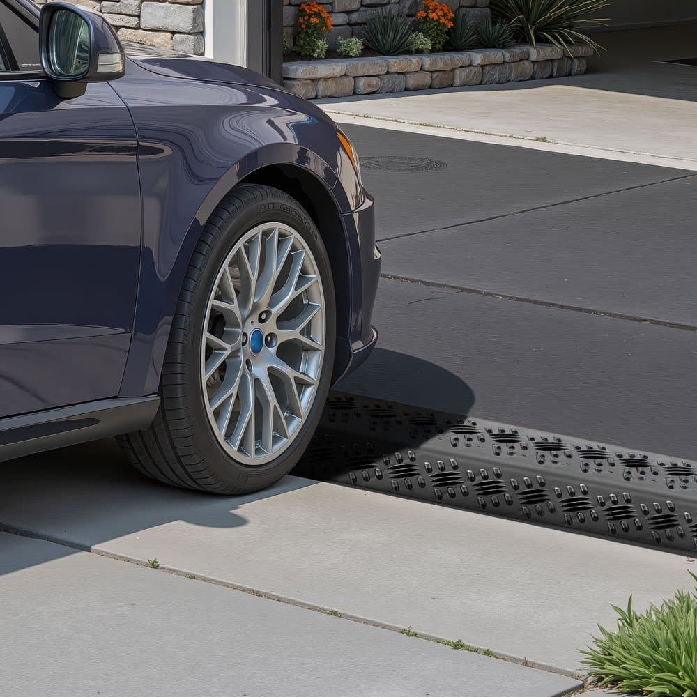 Osłona kabla Drop Over, nośność 7938 kg/oś, wytrzymała rampa ochronna na przewód kablowy, osłona przewodu podłogowego, do miejsc o dużym natężeniu ruchu pieszych, do użytku wewnątrz i na zewnątrz, do domu, biura, magazynu, 1 opakowanie