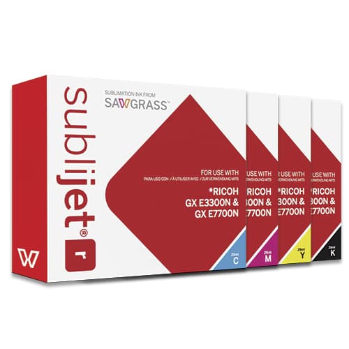 SubliJet-R do Ricoh GXe2600/3300N/7700N, wkłady 29 ml, różne kolory
