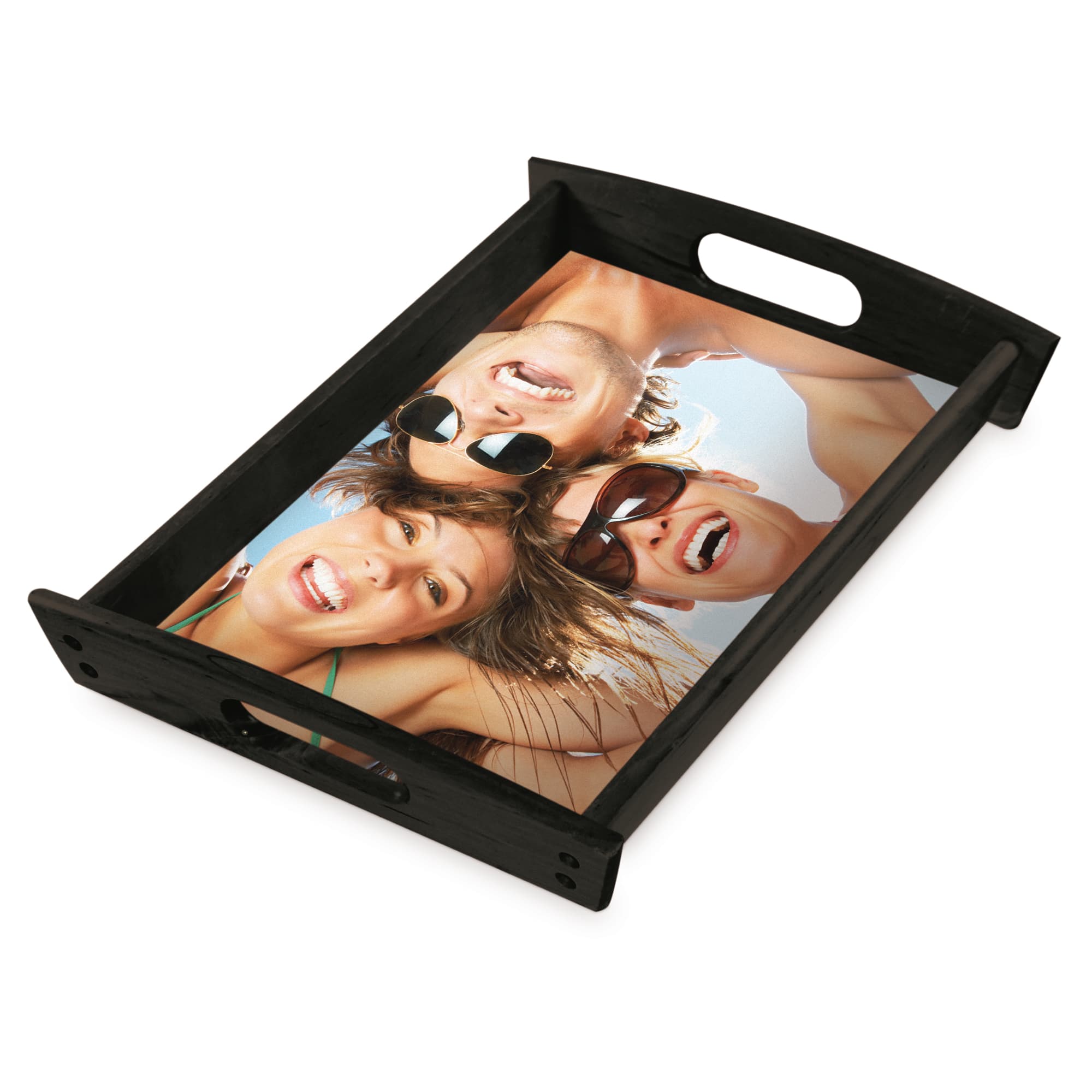 UNISUB Taca drewniana, wymiary 285 x 435 mm, kolor czarny, 2 szt./karton