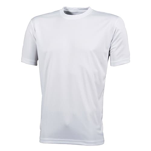 Męska koszulka Active T-shirt, okrągły dekolt, kolor biały, różne rozmiary