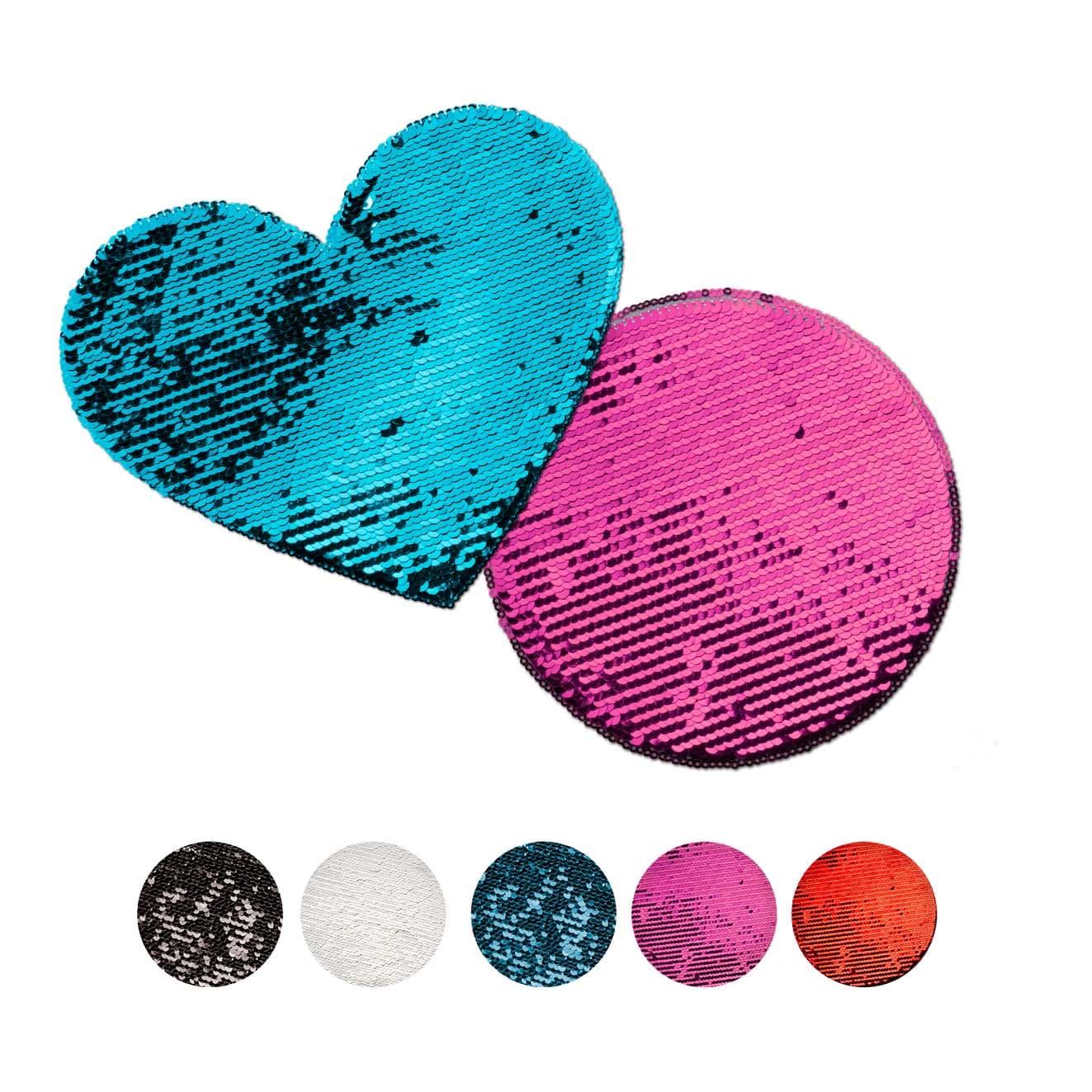 Naszywka z cekinami, różne kształty i kolory