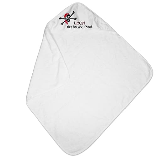 Ręcznik frotte Sublistar® dla niemowląt, z kapturem do nadruku, kolor biały, wymiary 80 x 80 cm, 60 szt./karton