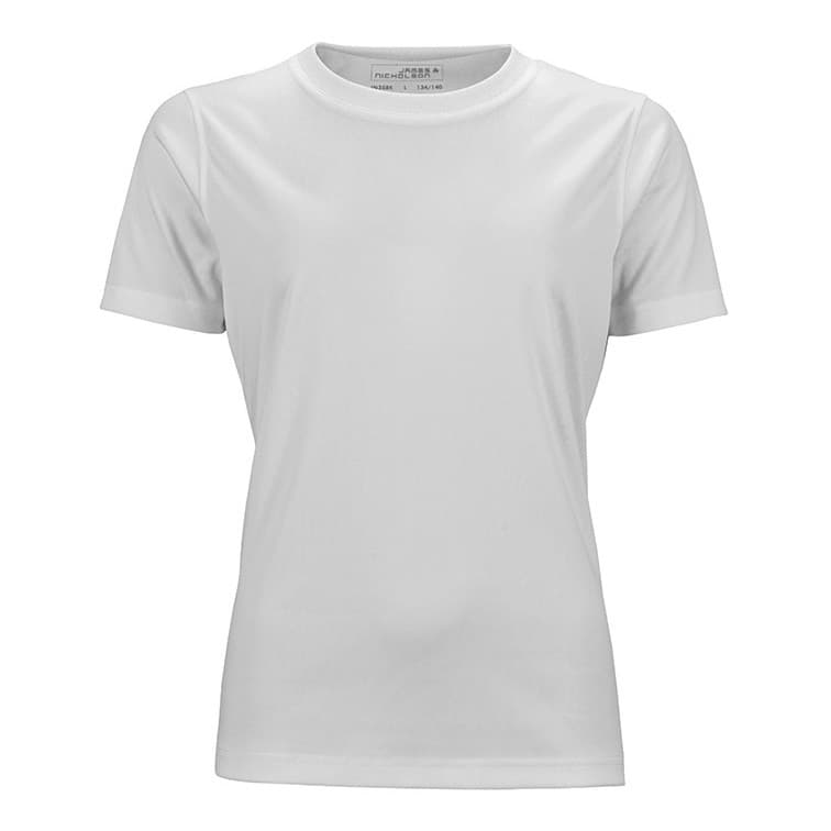 Damska koszulka Active T-shirt, okrągły dekolt, kolor biały, różne rozmiary