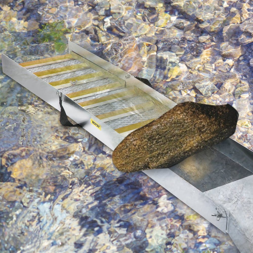 Składana aluminiowa śluza, kompaktowe 50-calowe śluzy do złota, lekki sprzęt do śluzy do złota, przenośne śluzy z mchem górniczym, rzeka, strumień, płukanie złota, poszukiwanie, pogłębianie