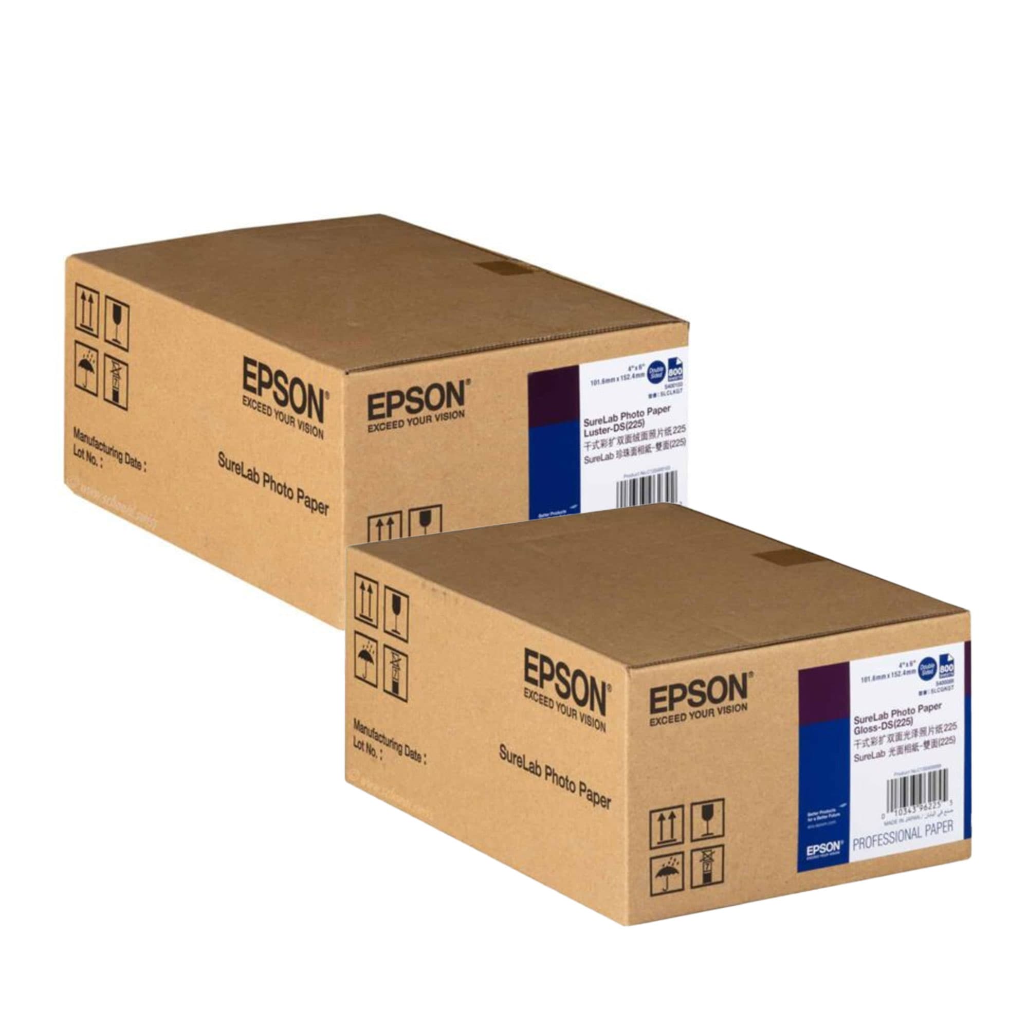 Papier fotograficzny SureLab 225 g/m², dwustronny, format 10 x 15 cm, wersje dzielone