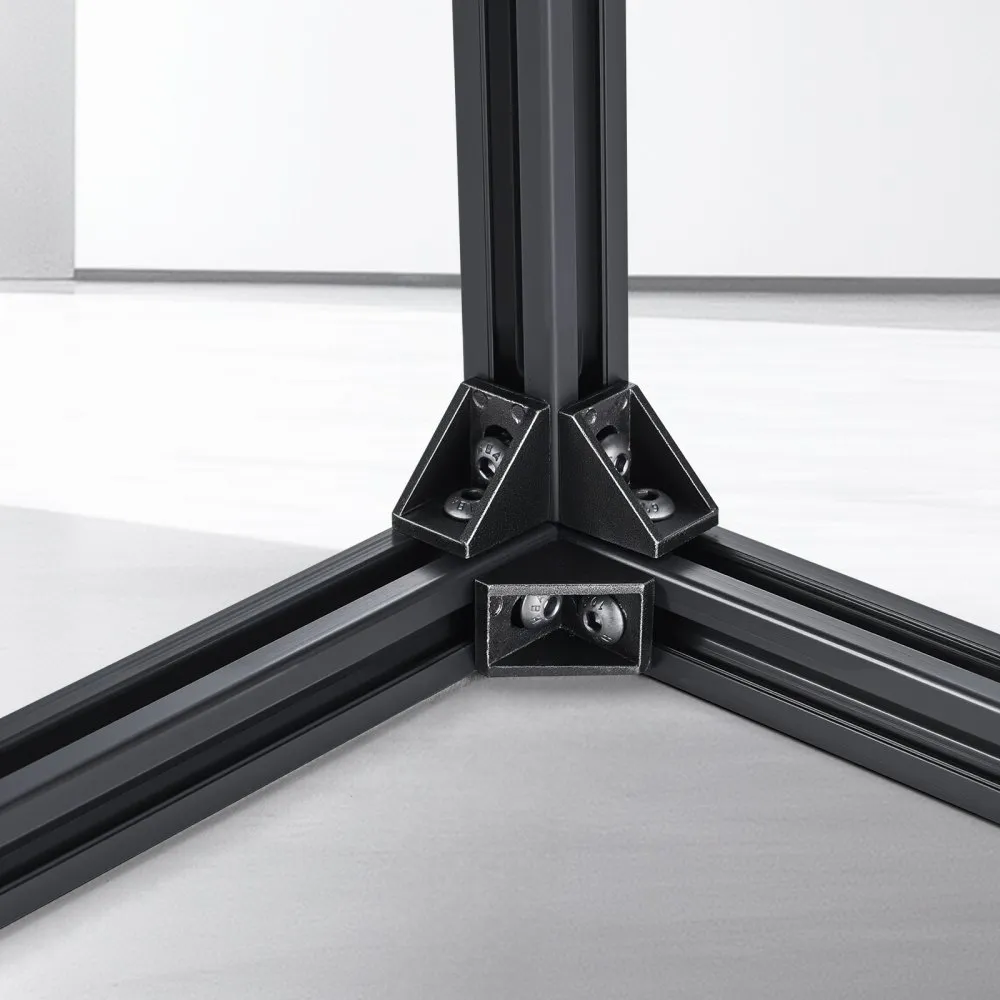 10 szt. 78,7 cala (2000 mm) profil aluminiowy z rowkiem T 2020, europejska standardowa anodowana szyna liniowa, wytłaczana szyna aluminiowa o wysokiej wytrzymałości do drukarki 3D, maszyna CNC DIY, grawerowanie laserowe, kolor czarny