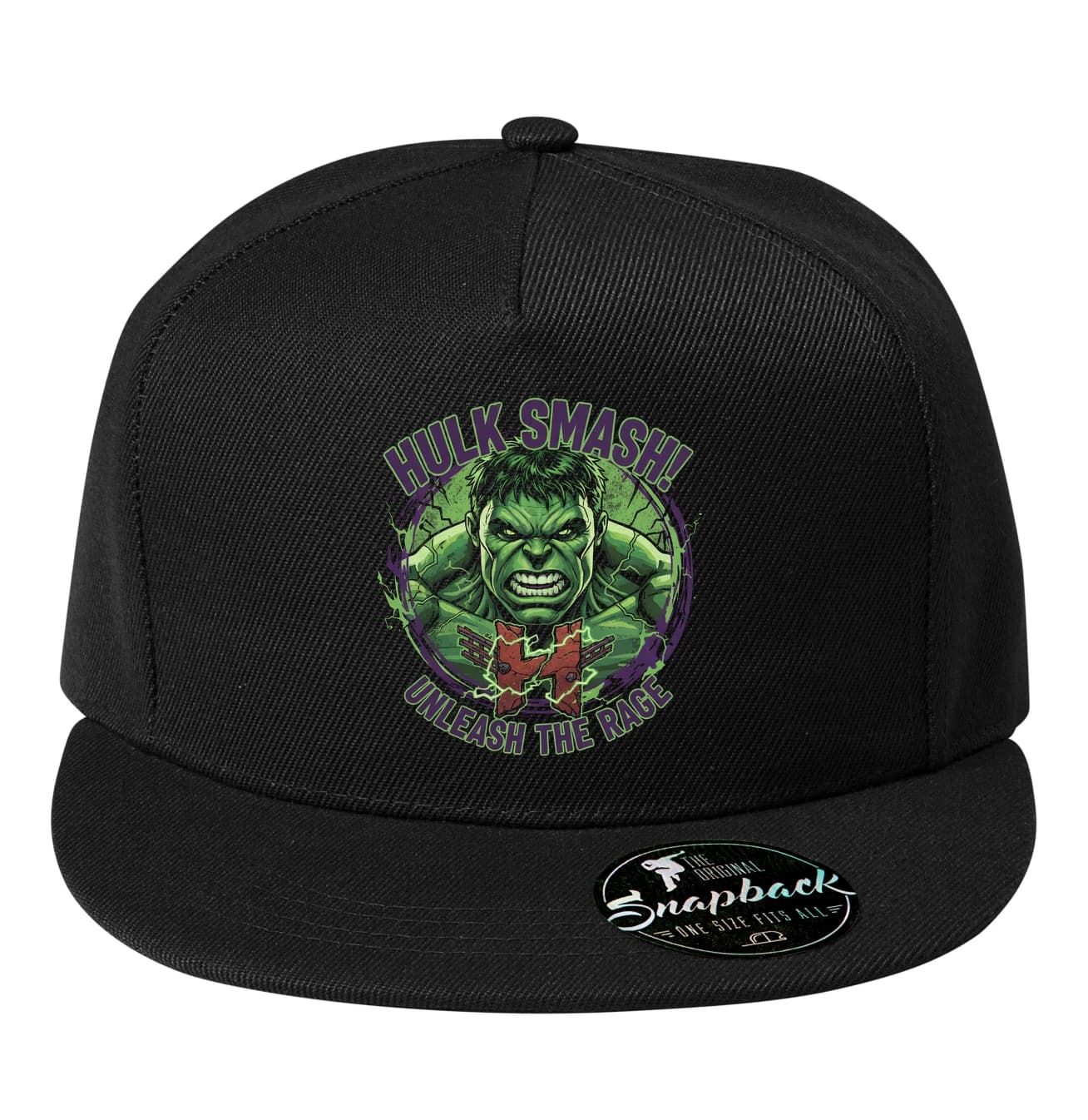 Czapka snapback Hulk - rozgnieć gniew i uwolnij zieloną siłę