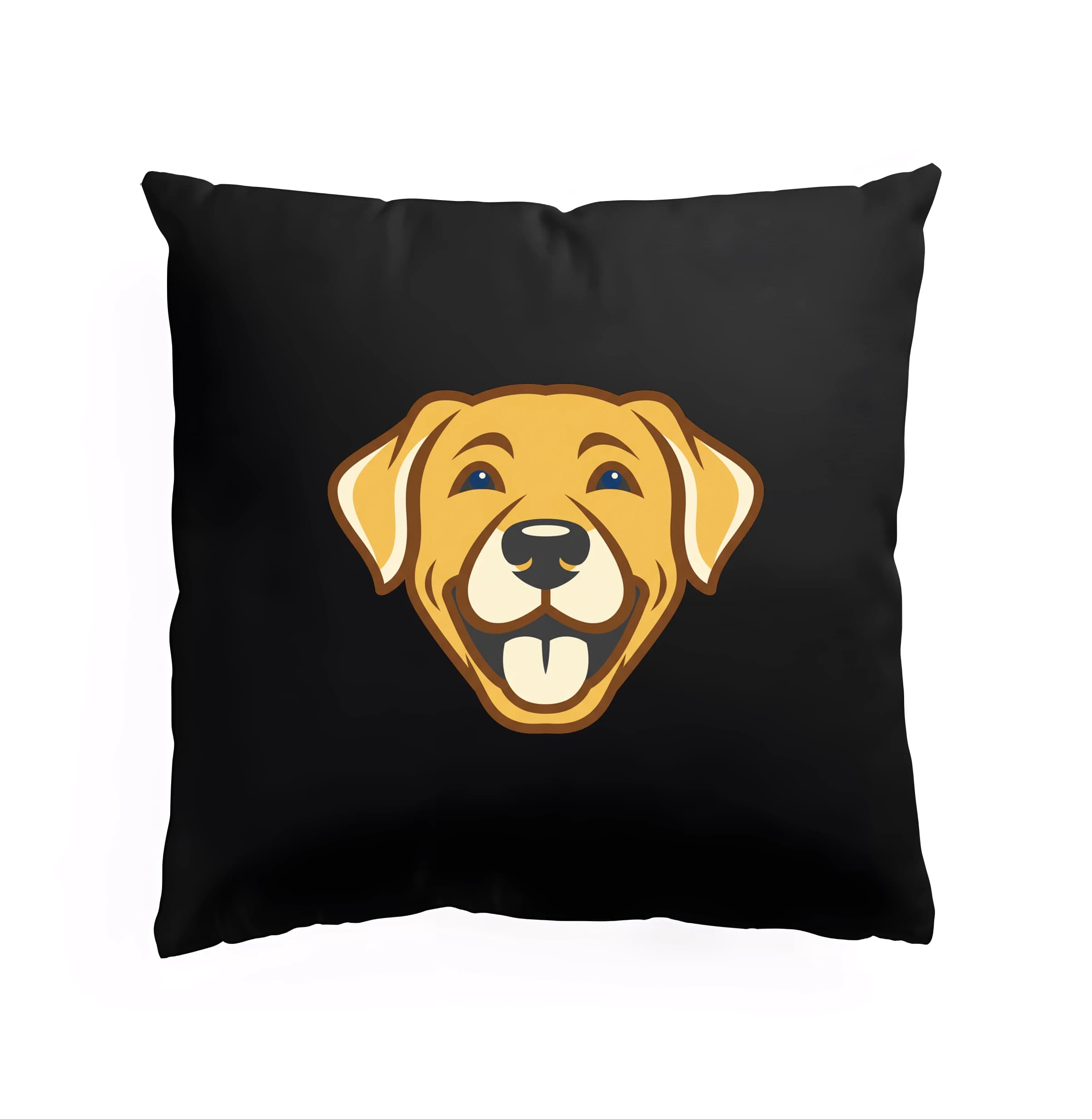 Poduszka dekoracyjna uroczy uśmiech labrador retrievera, przyjazna złota buzia pieska