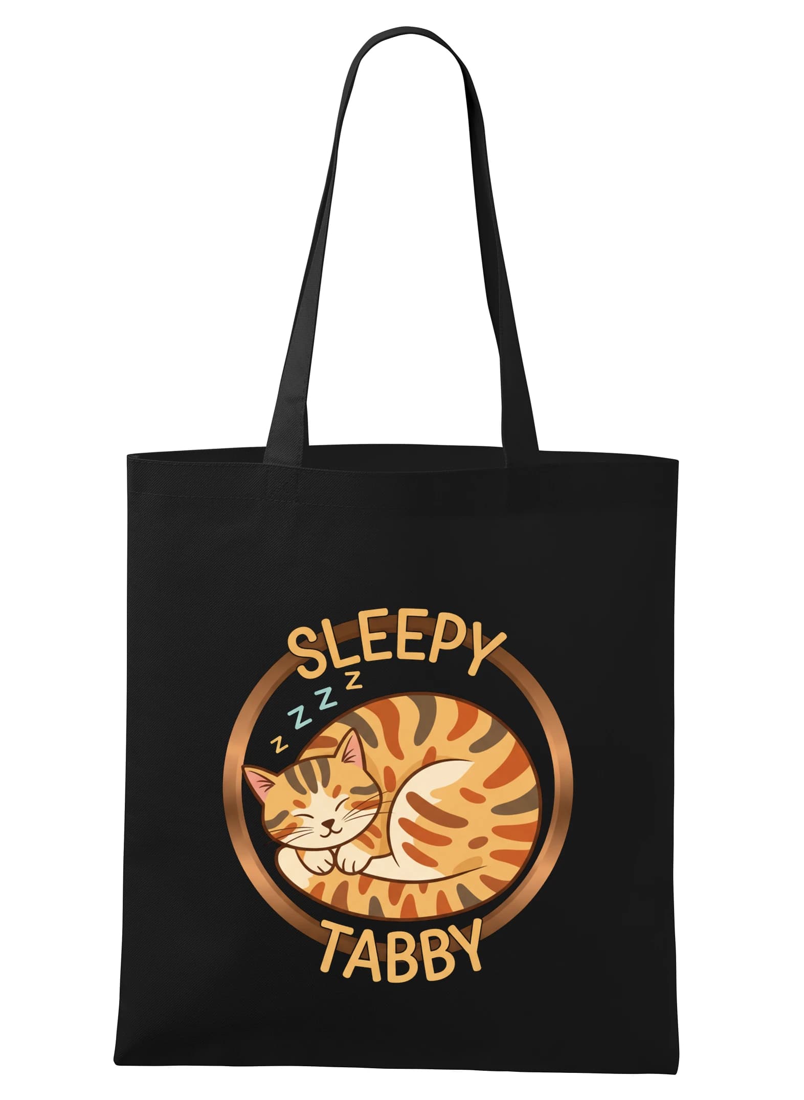 Torba na zakupy Uroczy śpiący kot pręgowany Sleepy Tabby dla miłośników kotów