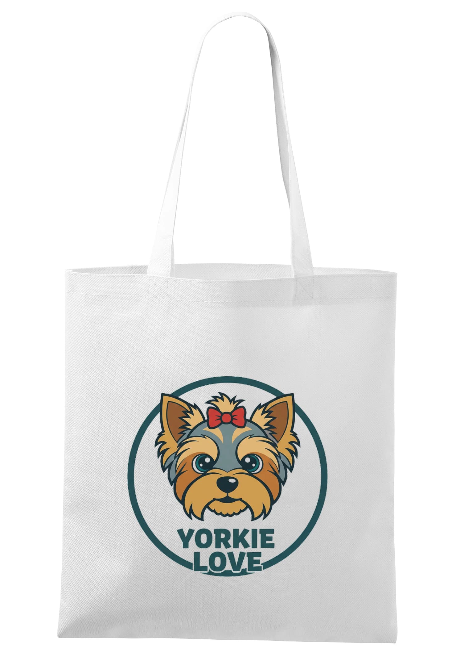 Torba na zakupy Uroczy Yorkie Love miłość małego teriera do przytulania