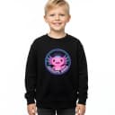 Bluza dziecięca Różowy aksolotl z neonowym uśmiechem, urocza magiczna podwodna wróżka