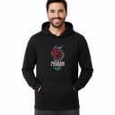 Bluza z kapturem Toothless i niebezpieczny czerwony smok z kolcami i łańcuchem