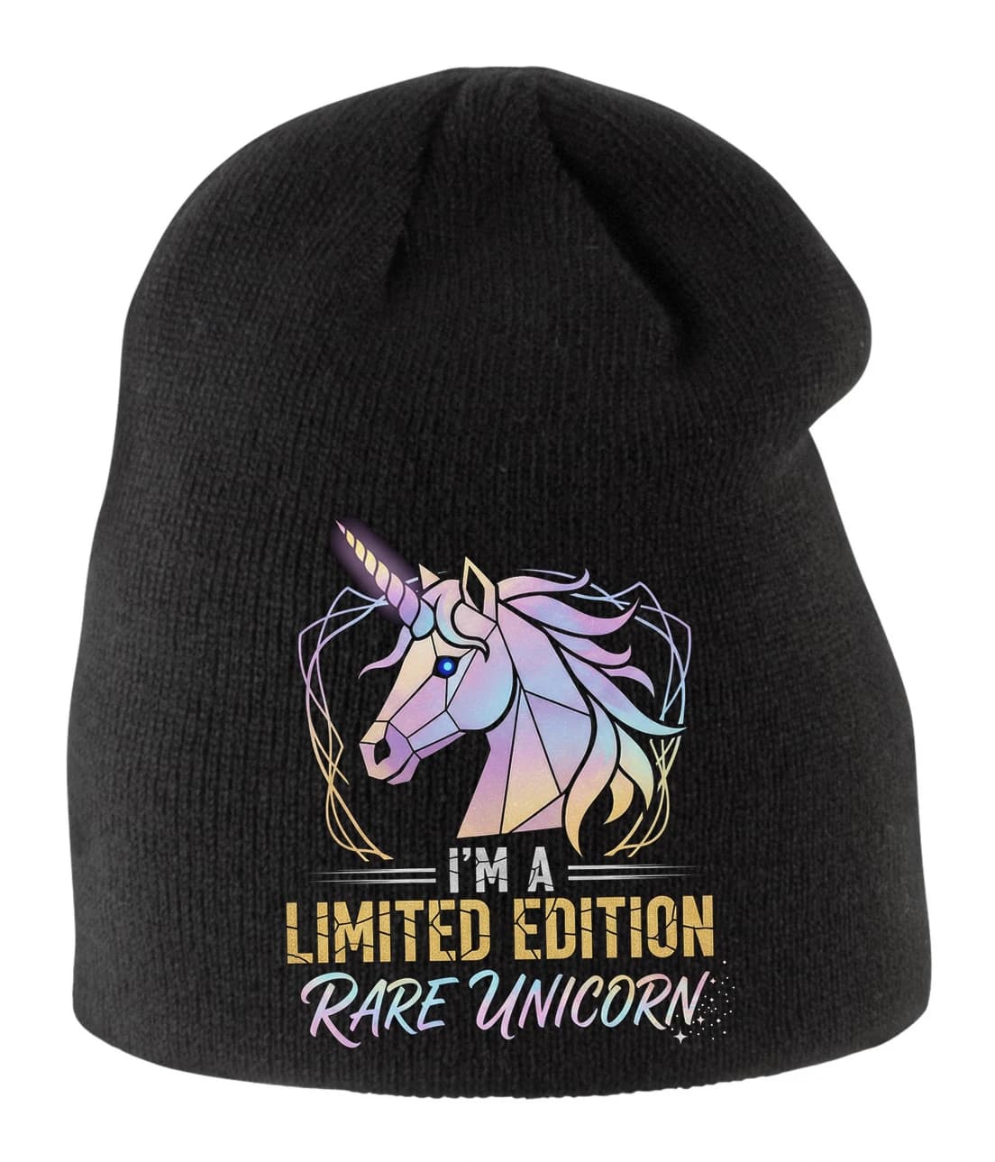 Czapka zimowa dziecięca Unikalny tęczowy jednorożec Limited Edition Rare Unicorn dla wyjątkowych dusz