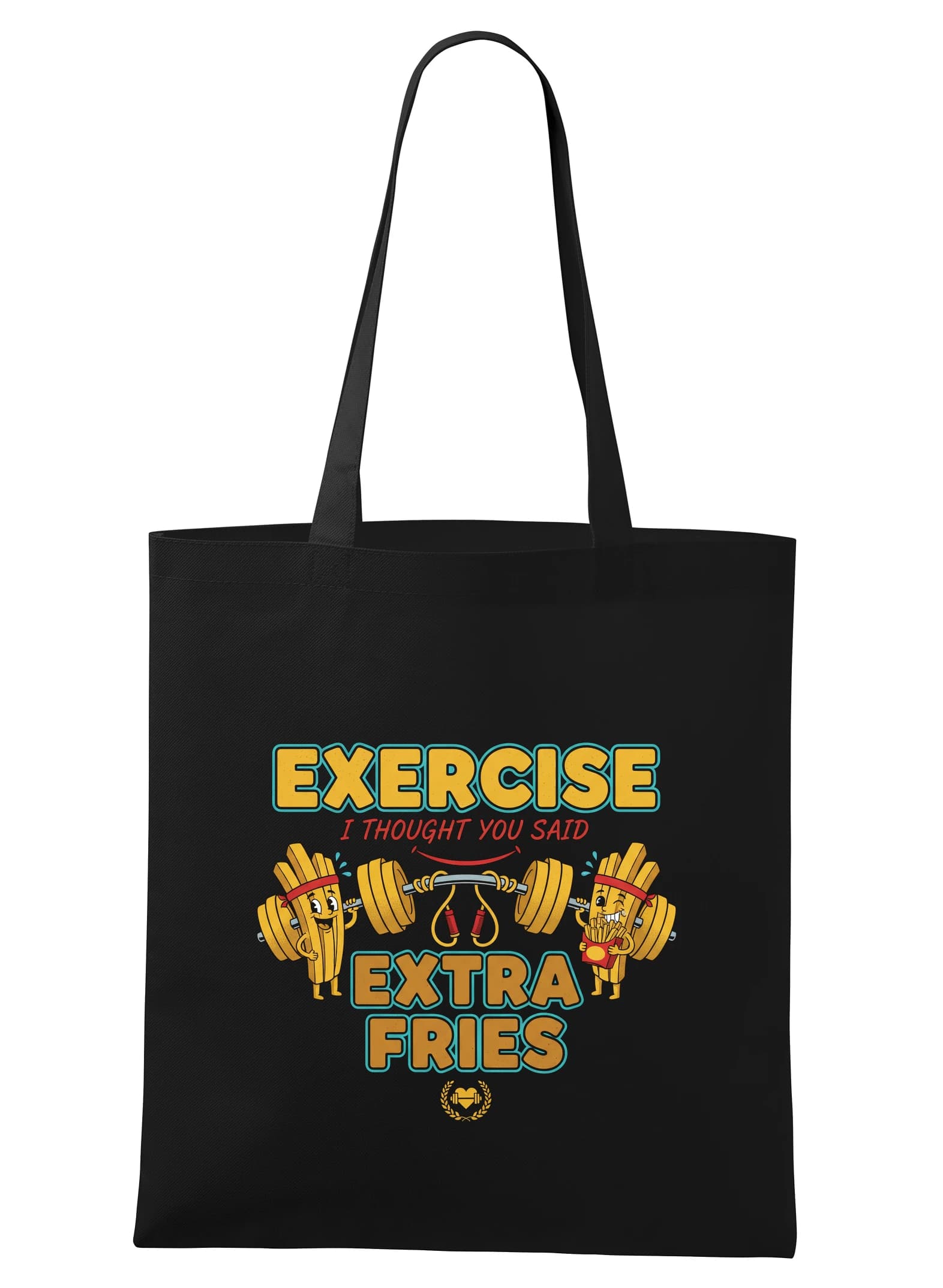 Torba na zakupy Gdy mówię exercise słyszę extra fries zabawne frytki z hantlami