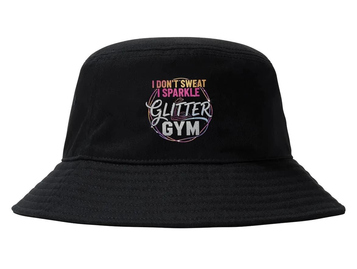 Kapelusz bucket Nie pocę się, ja błyszczę Glitter Gym