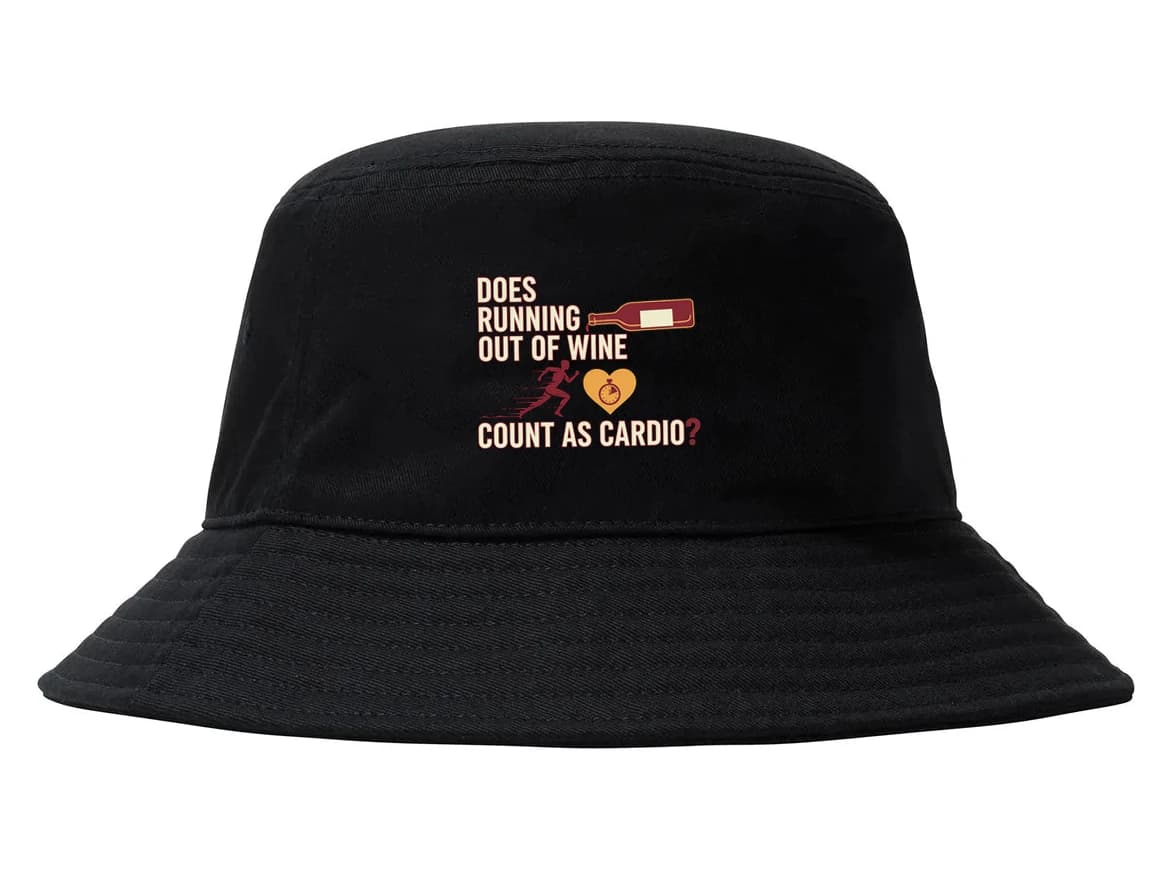 Kapelusz bucket Czy bieg po wino liczy się jako cardio?