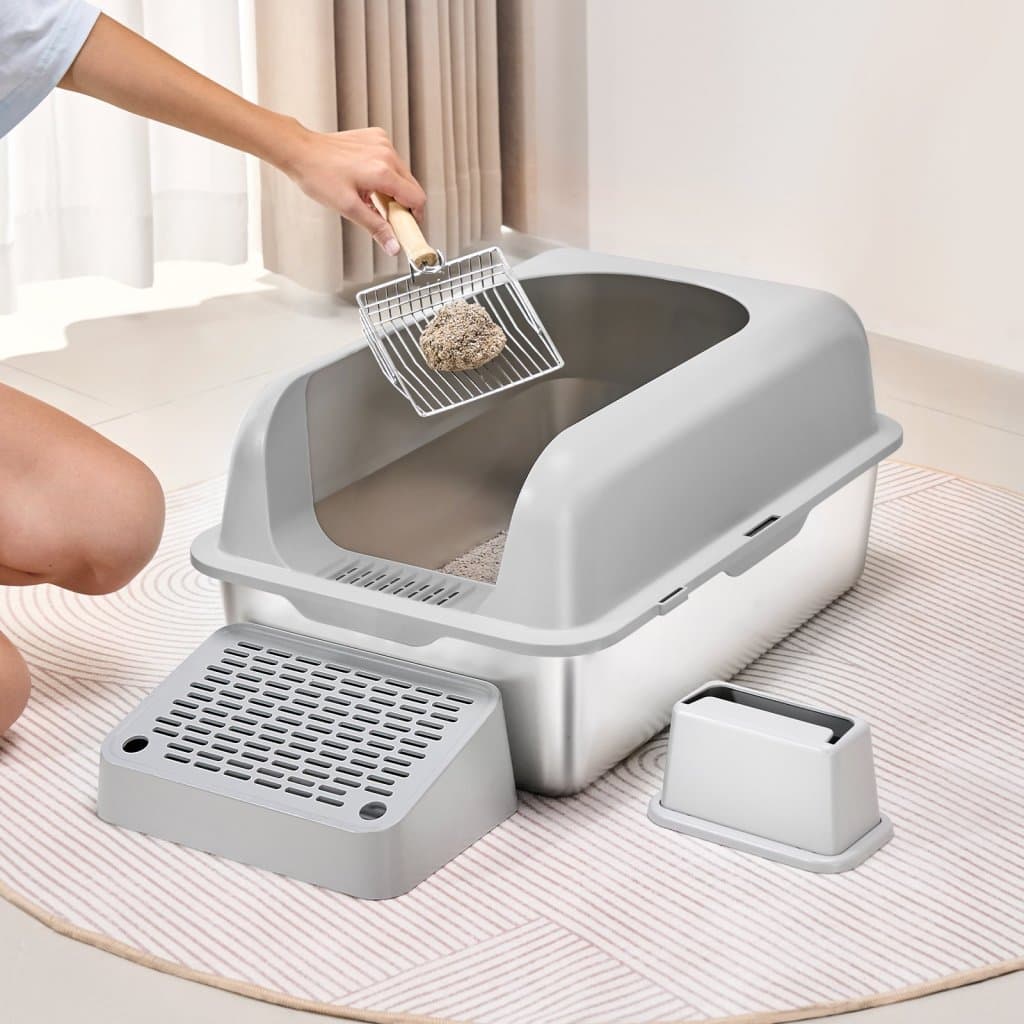 6-calowa bezzapachowa kuweta dla kota z płytką filtrującą