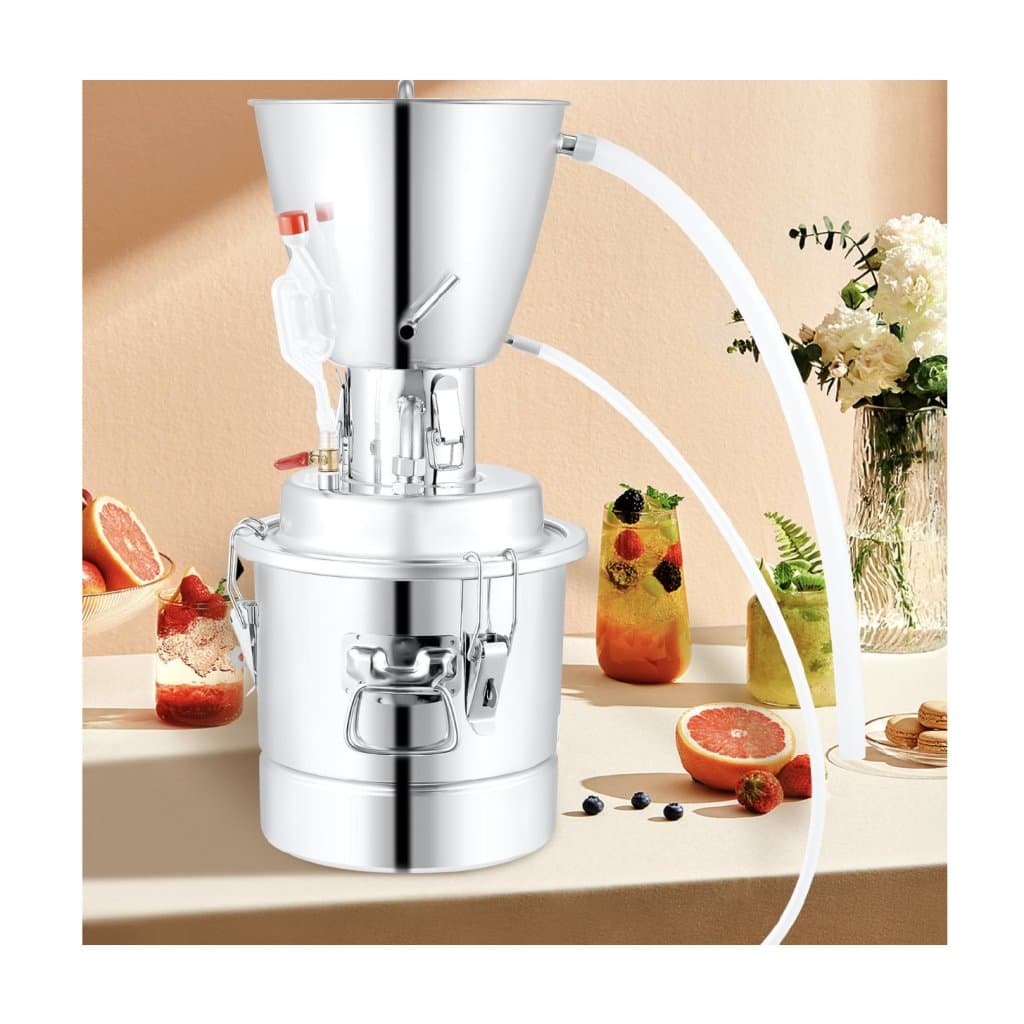 Zestaw do destylacji wody 13 galonów 50 l, domowy destylator zawiera rurę ze stali nierdzewnej 304, pompę cyrkulacyjną, wbudowany termometr i port wydechowy