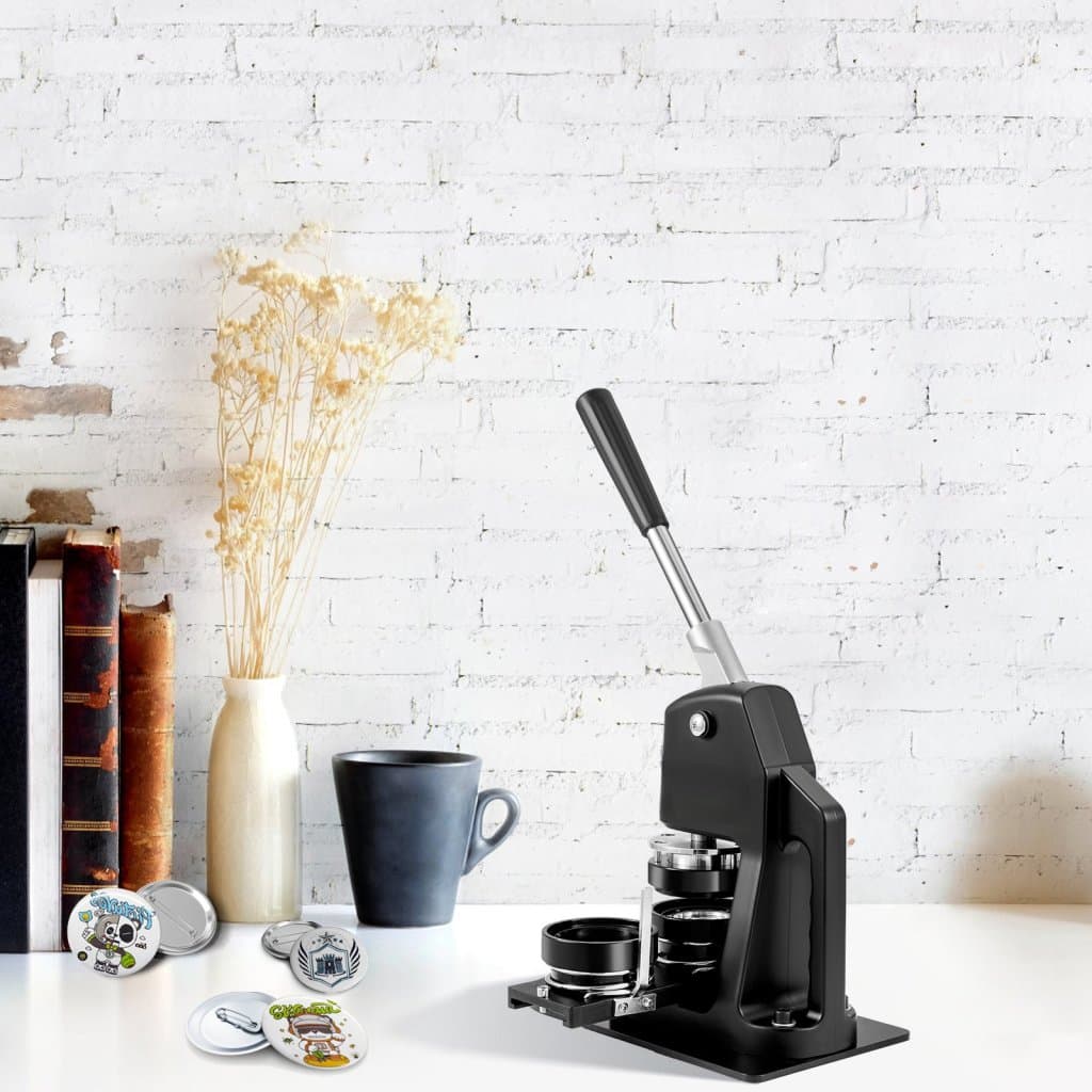 Maszyna do robienia guzików, 1+2,25-calowy zestaw dziurkaczy do znaczków o różnych rozmiarach, prasa do znaczków dla dzieci, prezenty DIY, maszyna do robienia znaczków, artykuły do robienia guzików z 500 szt. części guzików i obcinaczem kółek i magiczną książką