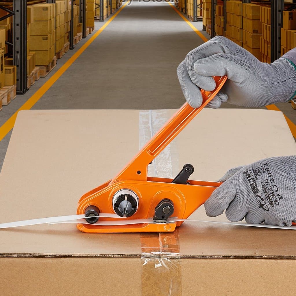 Zestaw do spinania z napinaczem taśmy, narzędziem do spinania i spawarką, 3280 stóp taśmy PP, 1000 plomb metalowych, zestaw do spinania palet, taśmowanie opakowań