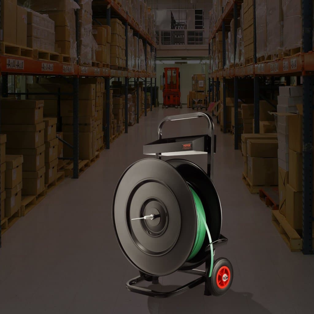 Dyspenser taśmy spinającej, wózek do spinania na rolkę taśmy PET/PP z rdzeniem 16"/8"