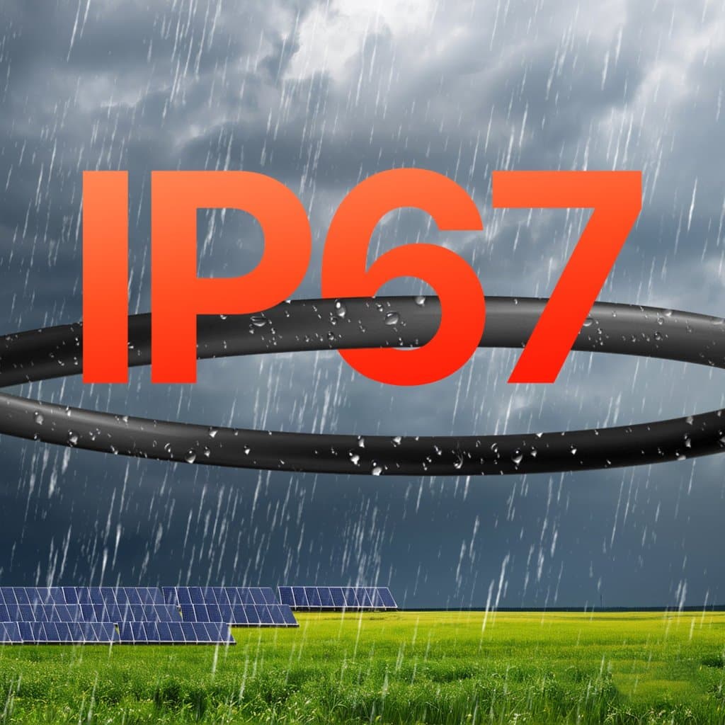 Przewód przedłużający do paneli słonecznych 30,48 m/100 stóp, wodoodporny, 6 mm²/10 AWG, czarny