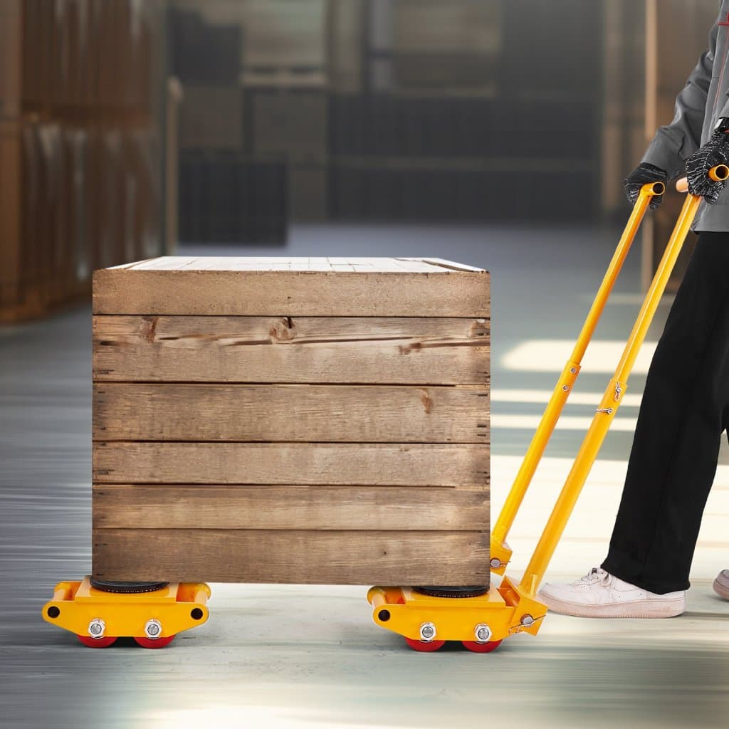 Wózek do jazdy na rolkach 13228 funtów 6T Machinery Skate Dolly z uchwytem, obrót 360°