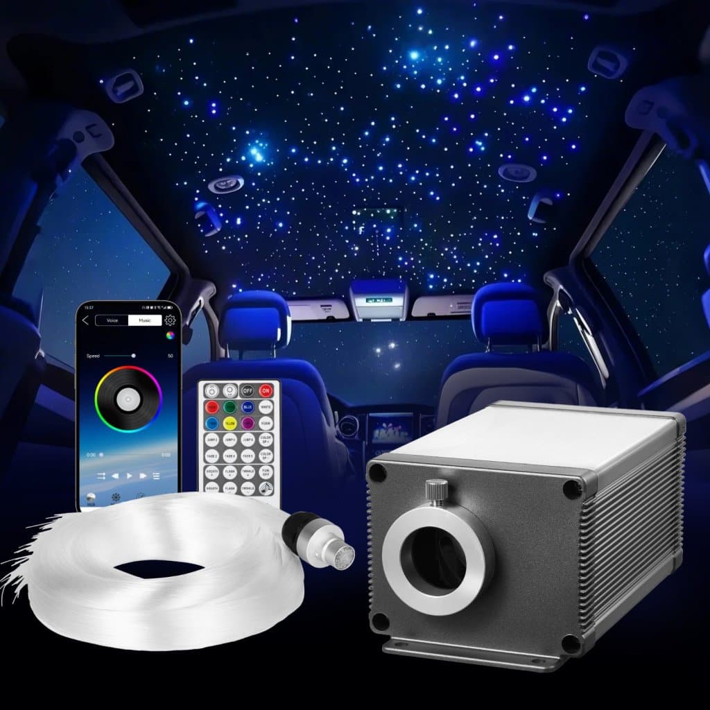 550 sztuk zestaw lamp sufitowych Star, brokat dachowy, lampy sufitowe światłowodowe