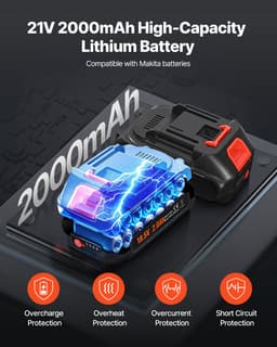 Zestaw z bezprzewodową smarownicą 20 V i akumulatorem 2,0 Ah, wężem 35,4 cala - miniatura 7