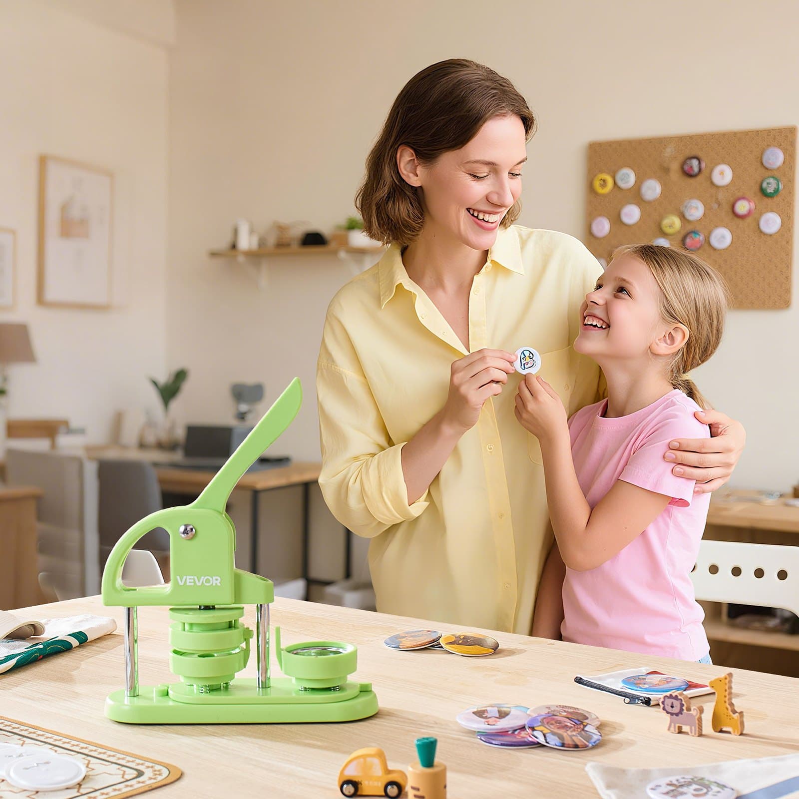 Maszyna do produkcji guzików, plastikowa szpilka, 58 mm, 100 szt., części guzików, kolor zielony