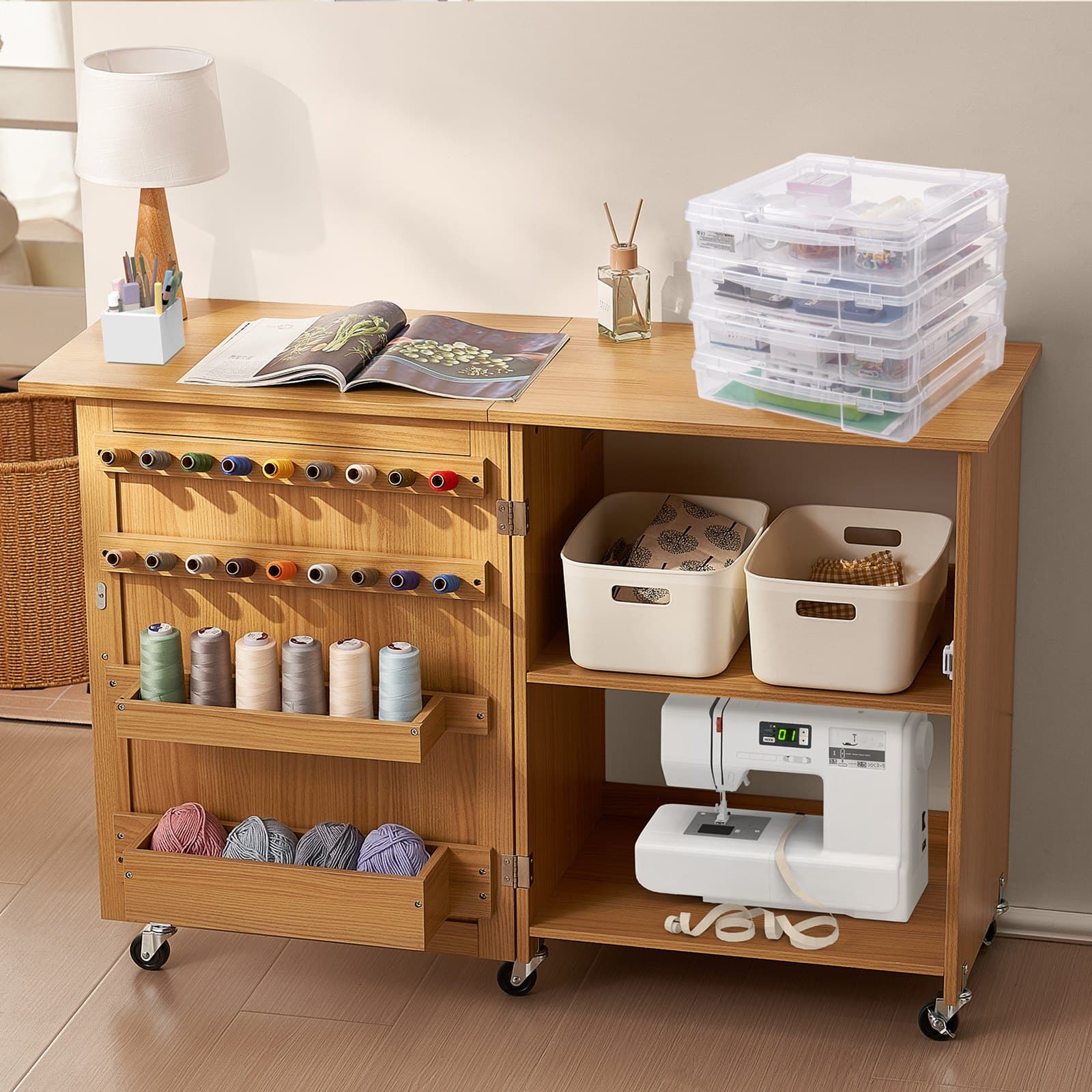 Pudełka do przechowywania papieru do scrapbookingu, 4 sztuki, składane, plastikowe, przezroczyste, etui