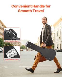 Futerał na gitarę elektryczną 41,34 cala/105 cm z zamkiem i kluczykiem do gitar LES Paul - miniatura 9