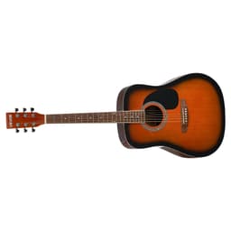 Gitara akustyczna typu dreadnought, 41 cali / 1041,4 mm, zestaw dla początkujących, pokrowiec, dorosły, Sunburst - miniatura 3